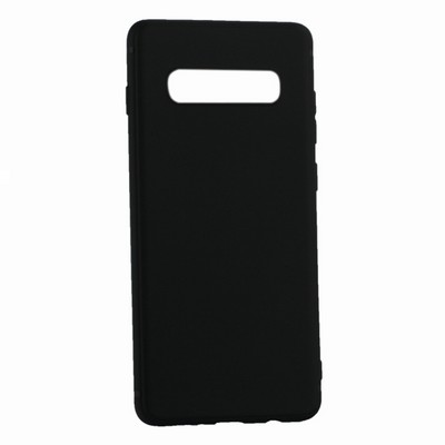 Чехол-накладка силиконовый Innovation Matt 0.6mm для Samsung Galaxy S10 Plus Черный - фото 20740