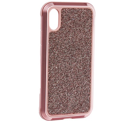Чехол-накладка противоударный X-DORIA Defense Lux Glitter (3X2CO1C5B) для Iphone XS/ X (5.8")Розовый - фото 21566