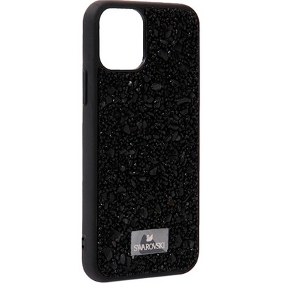 Чехол-накладка силиконовая со стразами SWAROVSKI Crystalline для iPhone 11 Pro Max (6.5") Черный №6 - фото 22152