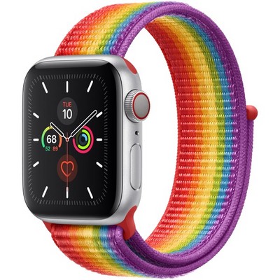 Apple Watch Series 5 Cellular 40mm Silver Aluminum Case with Pride Sport Loop - фото 22827