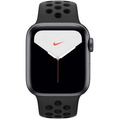 Apple Watch Nike Series 5 GPS 40mm Space Gray Aluminum Case with Anthracite/Black Nike Sport Band (MX3T2) - фото 23087