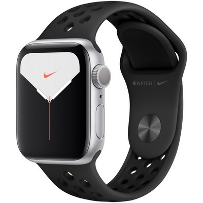 Apple Watch Nike Series 5 GPS 40mm Silver Aluminum Case with Anthracite/Black Nike Sport Band - фото 23056