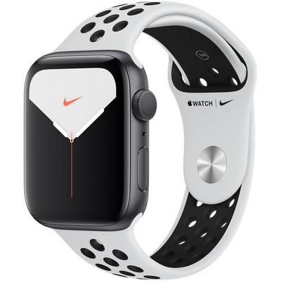 Apple Watch Nike Series 5 GPS 44mm Space Gray Aluminum Case with Pure Platinum/Black Nike Sport Band - фото 23098