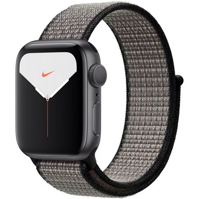 Apple Watch Nike Series 5 GPS 40mm Space Gray Aluminum Case with Royal Pulse/Lava Glow Nike Sport Loop - фото 23140