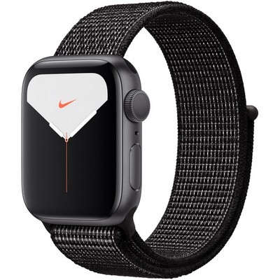 Apple Watch Nike Series 5 GPS 40mm Space Gray Aluminum Case with Black Nike Sport Loop - фото 23146