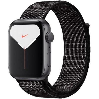 Apple Watch Nike Series 5 GPS 44mm Space Gray Aluminum Case with Black Nike Sport Loop - фото 23161