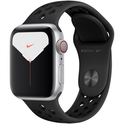 Apple Watch Nike Series 5 Cellular 40mm Silver Aluminum Case with Anthracite/Black Nike Sport Band - фото 23176