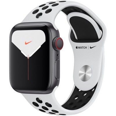 Apple Watch Nike Series 5 Cellular 40mm Space Gray Aluminum Case with Pure Platinum/Black Nike Sport Band - фото 23203