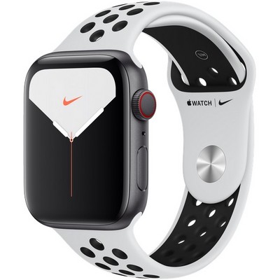 Apple Watch Nike Series 5 Cellular 44mm Space Gray Aluminum Case with Pure Platinum/Black Nike Sport Band - фото 23218