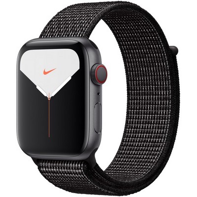 Apple Watch Nike Series 5 Cellular 44mm Space Gray Aluminum Case with Black Nike Sport Loop - фото 23281