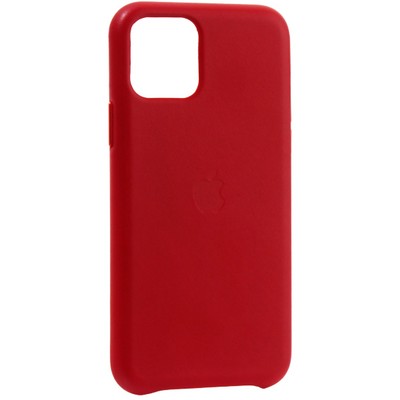 Чехол-накладка кожаная Leather Case для iPhone 11 Pro (5.8") Red Красный - фото 55712