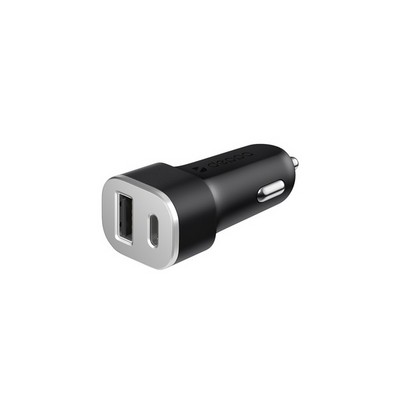 Автомобильное зарядное устройство Deppa Quick Charge 3.0 D-11293 18 Вт (USB + Type-C) Черный - фото 25067