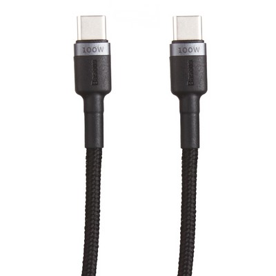 Дата-кабель Baseus Cafule cable Type-C to Type-C 100W (20V-5A ) (CATKLF-ALG1) 2.0 м Черный - фото 55799