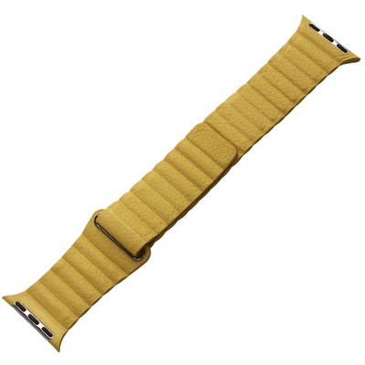 Ремешок кожаный COTECi W7 Leather Magnet Band (WH5205-ML) для Apple Watch 40мм/ 38мм Лимонный - фото 55763