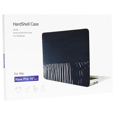 Защитный чехол-накладка HardShell Case для Apple MacBook New Pro 16" Touch Bar (2019г.) A2141 матовая черная - фото 26866