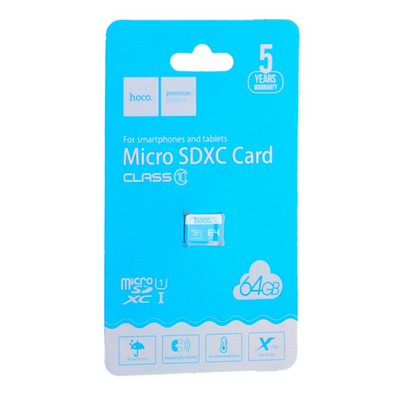 Карта памяти Hoco micro SDXC Card 64Gb Class10 - фото 26891