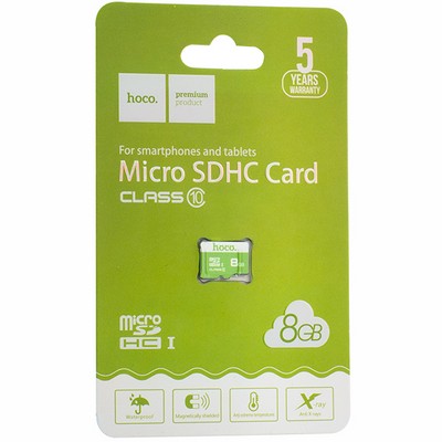 Карта памяти Hoco micro SDHC Card 8Gb Class10 - фото 26897