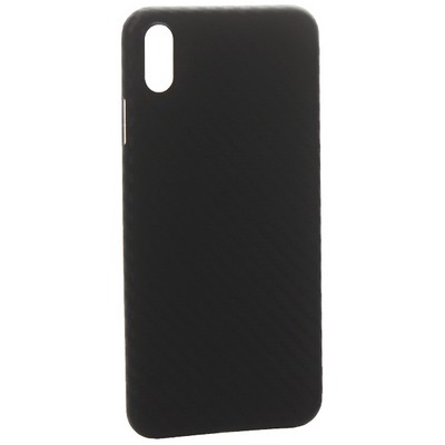 Чехол-накладка карбоновая KZDOO Air Carbon 0.45мм для Iphone XS Max (6.5") Черная - фото 27150