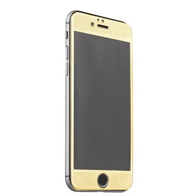 Стекло защитное (карбон) для iPhone 6s/ 6 (4.7) Gold - Premium Tempered Glass 0.26mm скос кромки 2.5D Золото - фото 36441