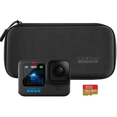 GoPro HERO12 Black (Case + microSD Card 64GB) - фото 93536