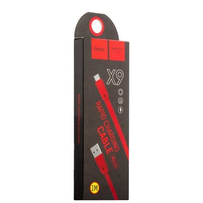 Дата-кабель USB Hoco X9 High speed MicroUSB (1.0 м) Красный - фото 36933