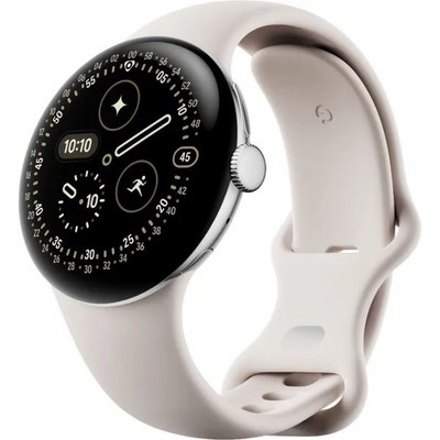 Pixel Watch 4 41mm Wi-Fi Polished Silver/Porcelain - фото 94632