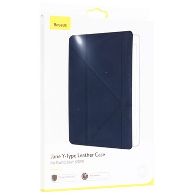 Чехол-книжка Baseus Jane Y-Type Leather для iPad (10.2") 2019г. (LTAPIPD-G03) Синий - фото 28578