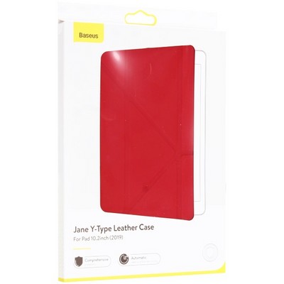 Чехол-книжка Baseus Jane Y-Type Leather для iPad (10.2") 2019г. (LTAPIPD-G09) Красный - фото 28579