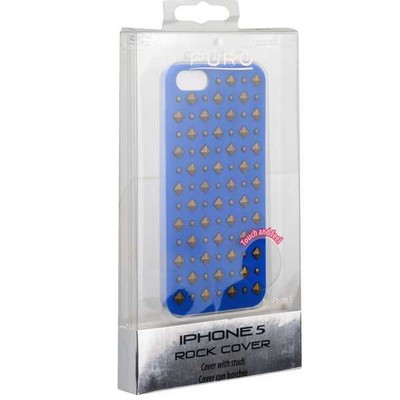 Накладка пластиковая Puro Rock 2 для iPhone SE/ 5S/ 5 IPC5ROCK2BLUE - Синяя - фото 28599