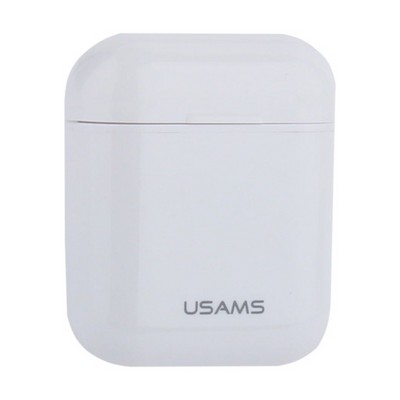 Bluetooth-гарнитура USAMS F10 LC Series Button BT 5.0 (BHULC02) 1500mAh с зарядным устройством Белый - фото 28792