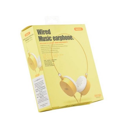 Наушники Remax RM-910 накладные Wired Music Earphone Желтые - фото 29009