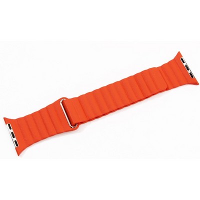 Ремешок кожаный COTECi W7 Leather Magnet Band (WH5206-OR) для Apple Watch 44мм/ 42мм Оранжевый - фото 29822