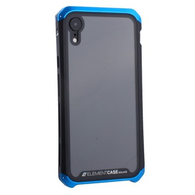 Чехол-накладка противоударный (AL&Glass) для Apple iPhone XR (6.1") G-Solace сине-черный ободок - фото 29845