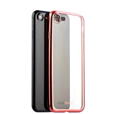 Чехол-накладка силикон Deppa Gel Plus Case D-85285 для iPhone SE (2020г.)/ 8/ 7 (4.7) 0.9мм Розовое золото матовый борт - фото 30047