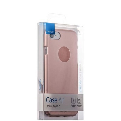 Чехол-накладка пластик Soft touch Deppa Air Case D-83271 для iPhone SE (2020г.)/ 8/ 7 (4.7) 1мм Розовое золото - фото 30072