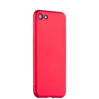 Чехол-накладка силиконовый J-case Delicate Series Matt 0.5mm для iPhone SE (2020г.)/ 8/ 7 (4.7) Красный - фото 30125