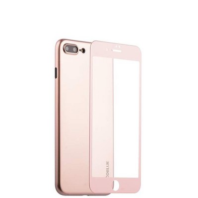 Чехол-накладка супертонкая Coblue Slim Series PP Case & Glass (2в1) для iPhone 8 Plus/ 7 Plus (5.5") Розовый - фото 30250
