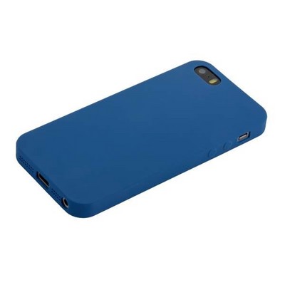 Чехол-накладка силикон Anycase TPU A-140020 для iPhone SE/ 5S/ 5 (4.0") 1.0 мм матовый Синий - фото 30618