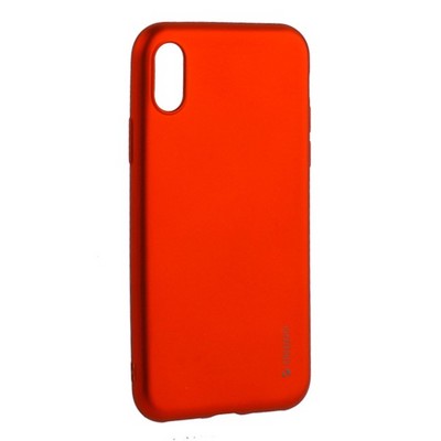 Чехол-накладка Deppa Case Silk TPU Soft touch D-89042 для iPhone XS/ X (5.8") 1мм Красный металик - фото 30740