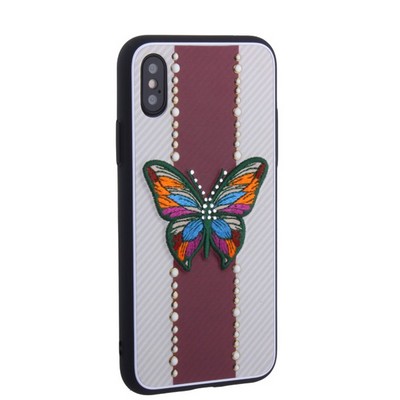 Накладка силиконовая TOTU Butterfly Love Series -019 для iPhone XS/ X (5.8") Бабочка Red - фото 30758