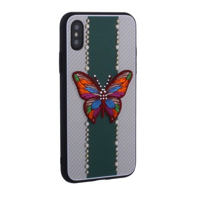 Накладка силиконовая TOTU Butterfly Love Series -019 для iPhone XS/ X (5.8") Бабочка Green - фото 30759