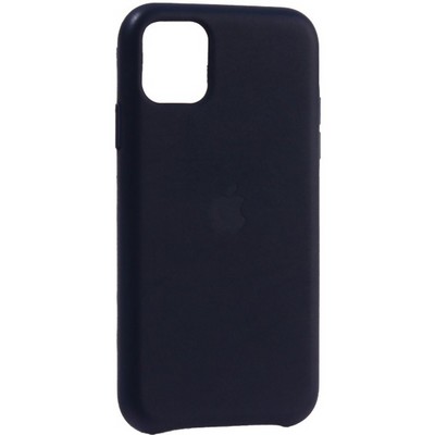 Чехол-накладка кожаная Leather Case для iPhone 11 (6.1") Midnight Blue Темно-синий - фото 31313