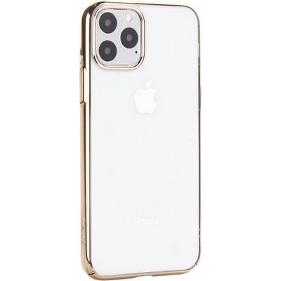 Чехол-накладка пластиковый X-Level для iPhone 11 Pro (5.8") Золотой глянцевый борт - фото 31319