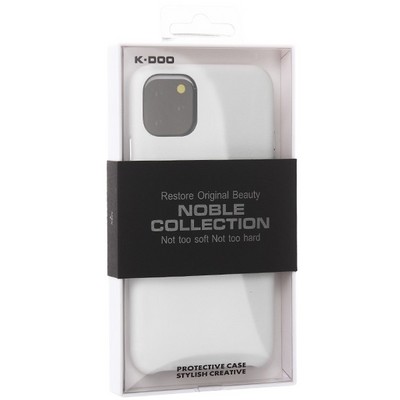 Чехол-накладка кожаная KZDOO Noble Collection (PC+PU) для Iphone 11 (6.1") Белый - фото 32436