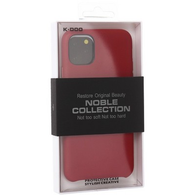 Чехол-накладка кожаная KZDOO Noble Collection (PC+PU) для Iphone 11 Pro Max (6.5") Красная - фото 32443