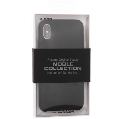 Чехол-накладка кожаная K-Doo Noble Collection (PC+PU) для Iphone XR (6.1") Черная - фото 32448