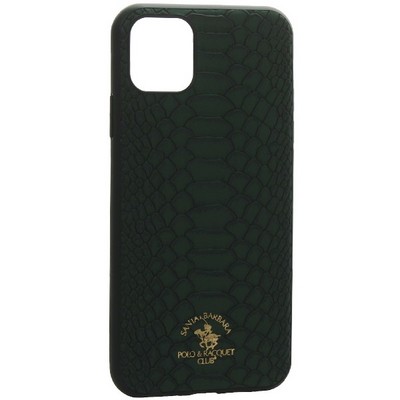 Накладка кожаная Santa Barbara Polo&Racquet Club Knight Series для iPhone 11 (6.1") Зеленая - фото 32456
