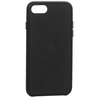Чехол-накладка кожаная Leather Case для iPhone SE (2020г.) Black Черный - фото 31708