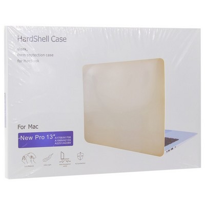 Защитный чехол-накладка HardShell Case для Apple MacBook New Pro 13" Touch Bar (2016-2020г.) A1706/A1708/A1989/A2159/A2289/A2251 (M1) матовая прозрачная - фото 31930