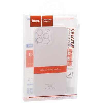 Чехол силиконовый Hoco Light Series для iPhone 12/ 12 Pro (6.1") Прозрачный - фото 40583